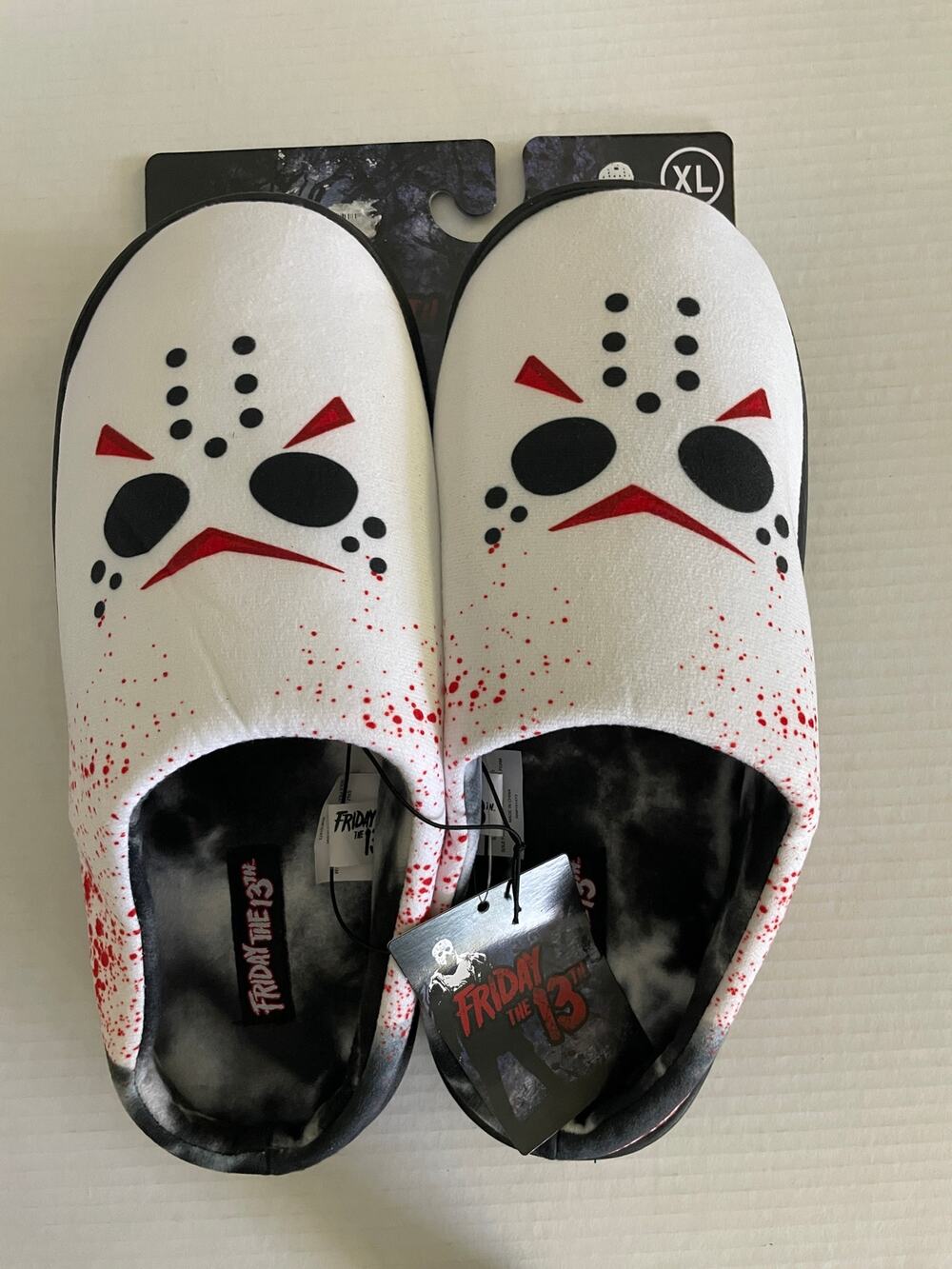 HORROR MOVIE FRIDAY THE 13TH JASON VOORHEES SLIPPERS NEW XL